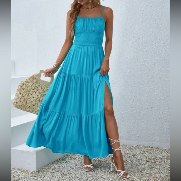 Ruched bust ruffle hem cami dress - Picture 5 of 6